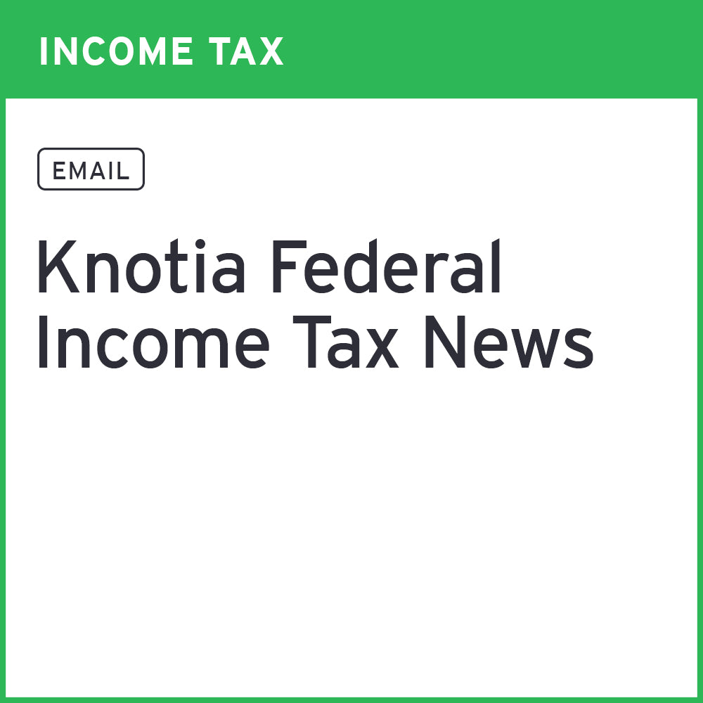 Knotia Federal Income Tax News