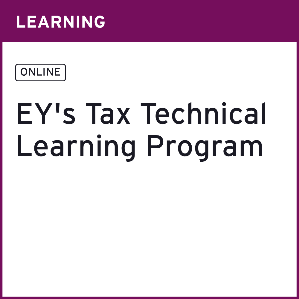EY's Tax Technical Learning Program